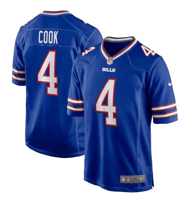 Football Jersey For Event-Specific Orders-Men's Buffalo Bills #4 James Cook Blue Football Stitched Game Jersey