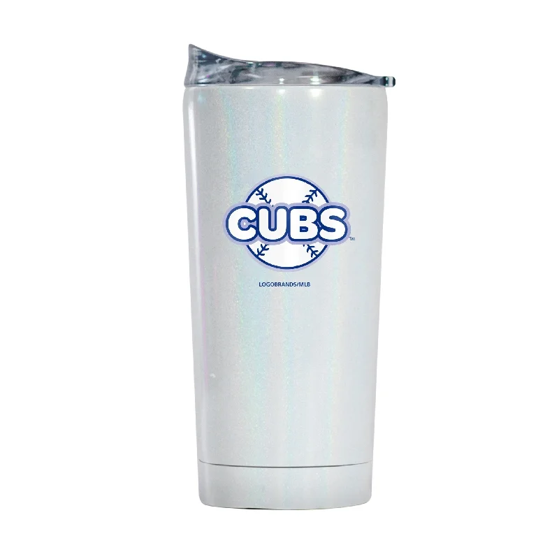 Personalized Team Mug With Special Fonts-Chicago Cubs 20oz Bubble Iridescent Tumbler