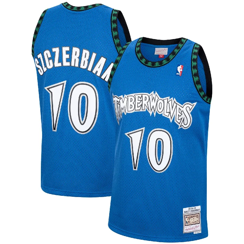 Basketball Jersey For Comfortable Wear-Wally Szczerbiak Minnesota Timberwolves 2001/02 Hardwood Classics Swingman Basketball Jersey - Blue