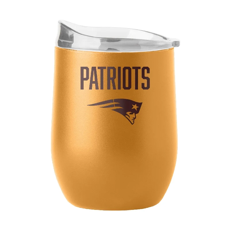 Custom Team Mug For Birthday Celebrations-New England Patriots 16oz Huddle Powder Coat Curved Beverage