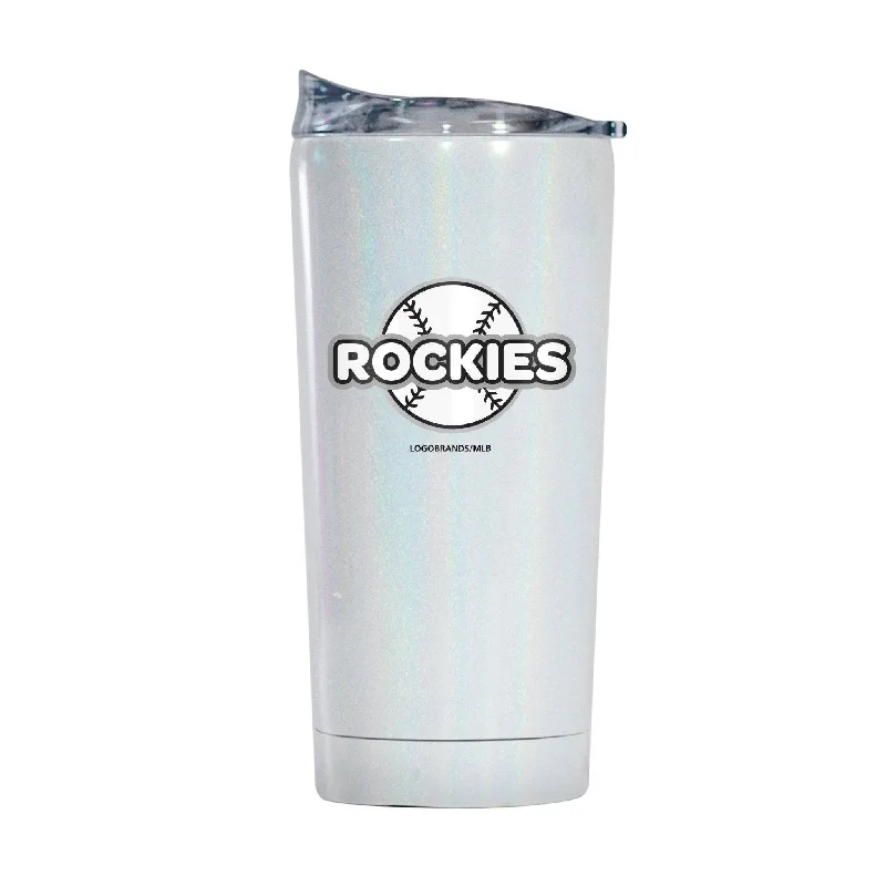 Team Mug With Personalized Artwork-Colorado Rockies 20oz Bubble Iridescent Tumbler