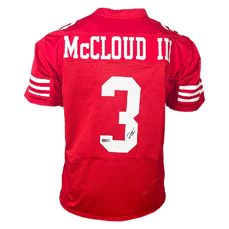 Rugby Jersey For Custom Fashion Designs-Ray-Ray McCloud Signed San Francisco Red Football Jersey (JSA)