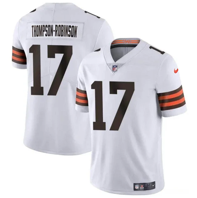 Football Jersey With Player Profile-Men's Cleveland Browns #17 Dorian Thompson-Robinson White Vapor Untouchable Limited Football Stitched Jersey