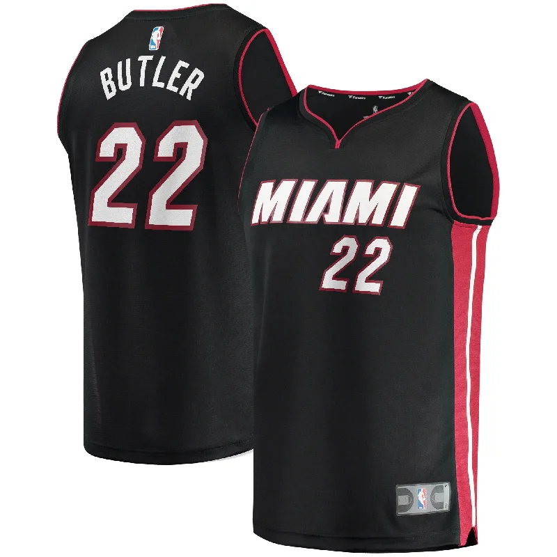 Basketball Jersey For Custom Birthday Gifts-Jimmy Butler Miami Heat Branded Fast Break Player Basketball Jersey - Black - Icon Edition