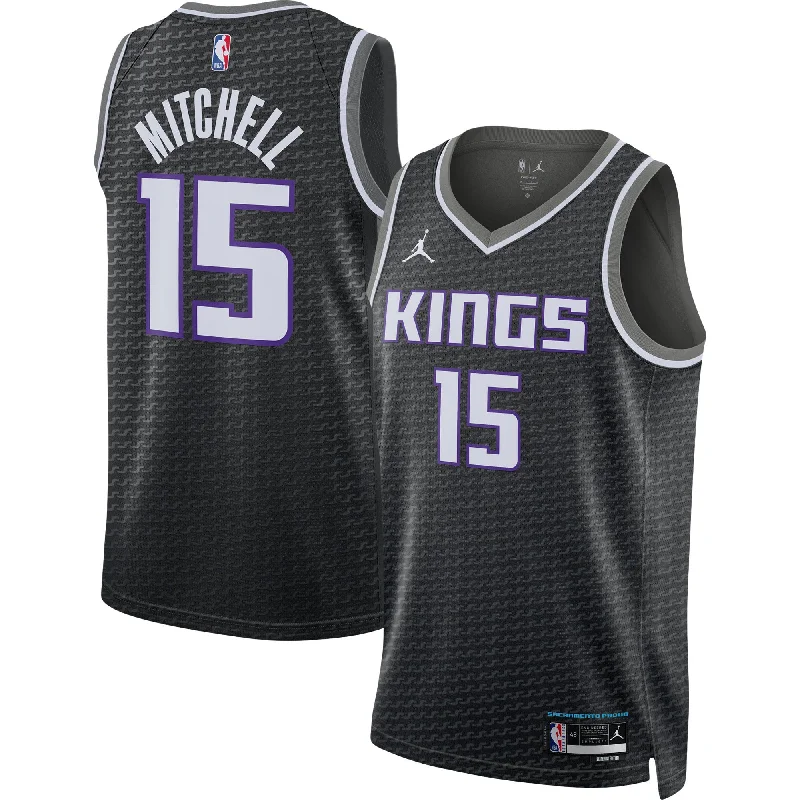 Basketball Jersey For Holiday Promotions-Davion Mitchell Sacramento Kings Jordan Brand Unisex Swingman Basketball Jersey - Statement Edition - Black