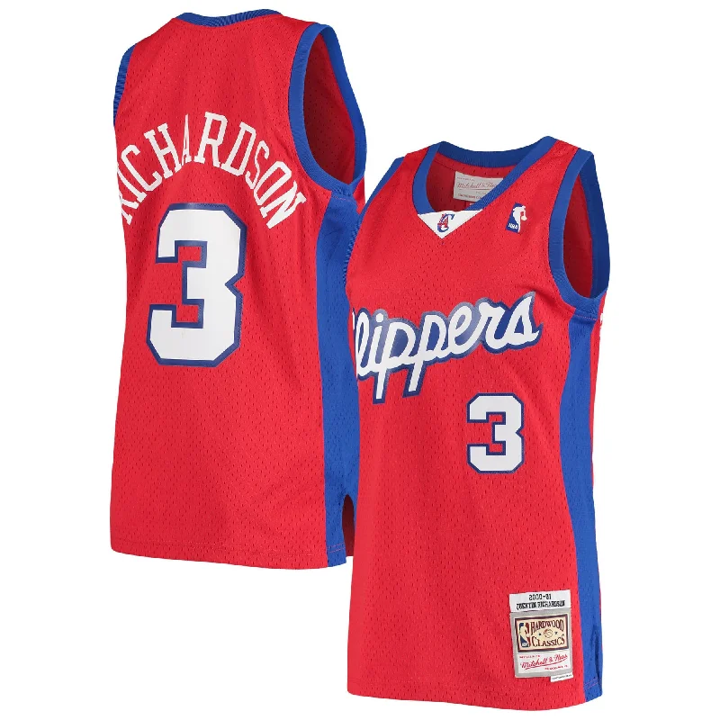 Basketball Jersey For School Spirit-Quentin Richardson La Clippers 2000/01 Hardwood Classics Swingman Basketball Jersey - Red