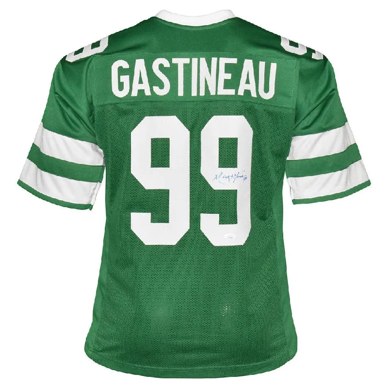 Rugby Jersey For Rugby Gear Collection-Mark Gastineau Signed New York Green Football Jersey Black Ink (JSA)