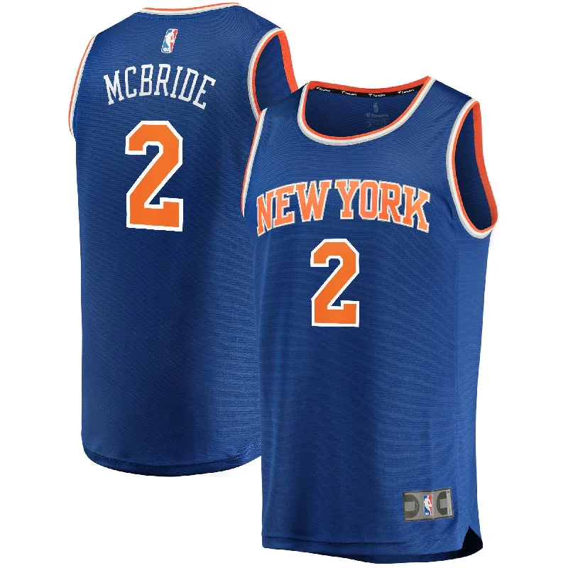 Basketball Jersey For High-Quality Custom Designs-Miles Mcbride New York Knicks Branded Fast Break Basketball Jersey - Icon Edition - Blue