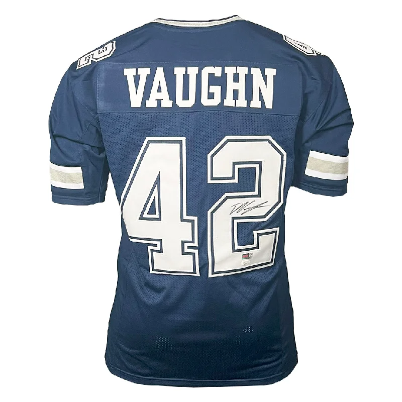 Rugby Jersey For Merchandise Collections-Deuce Vaughn Signed Dallas Navy Football Jersey (Beckett)