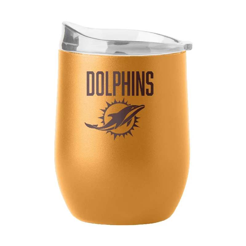 Custom Team Mug-Miami Dolphins 16oz Huddle Powder Coat Curved Beverage