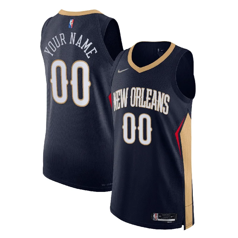 Basketball Jersey For Custom Family Orders-New Orleans Pelicans 2021/22 Diamond Custom Basketball Jersey - Icon Edition - Navy