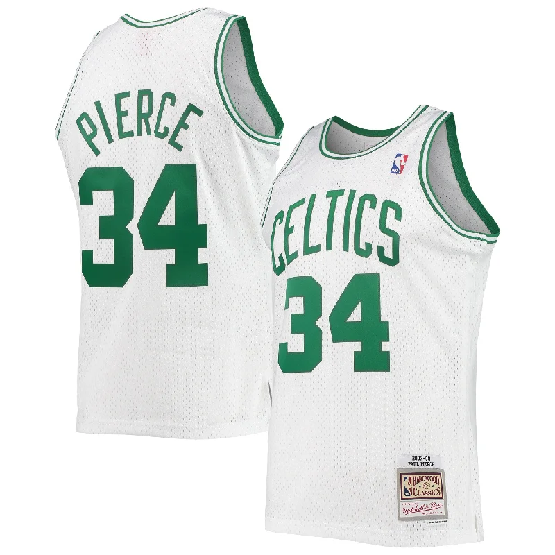 Basketball Jersey For Sports Sponsorship-Paul Pierce Boston Celtics Hardwood Classics Swingman Basketball Jersey - White