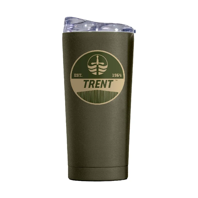 Personalized Team Mug For Fan Merchandise-Trent University 20oz Olive Badge Powder Coat Tumbler