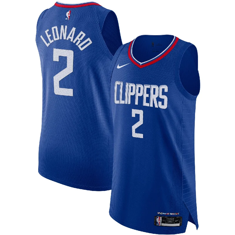 Basketball Jersey For Special Team Apparel-Kawhi Leonard La Clippers Basketball Jersey - Icon Edition - Royal