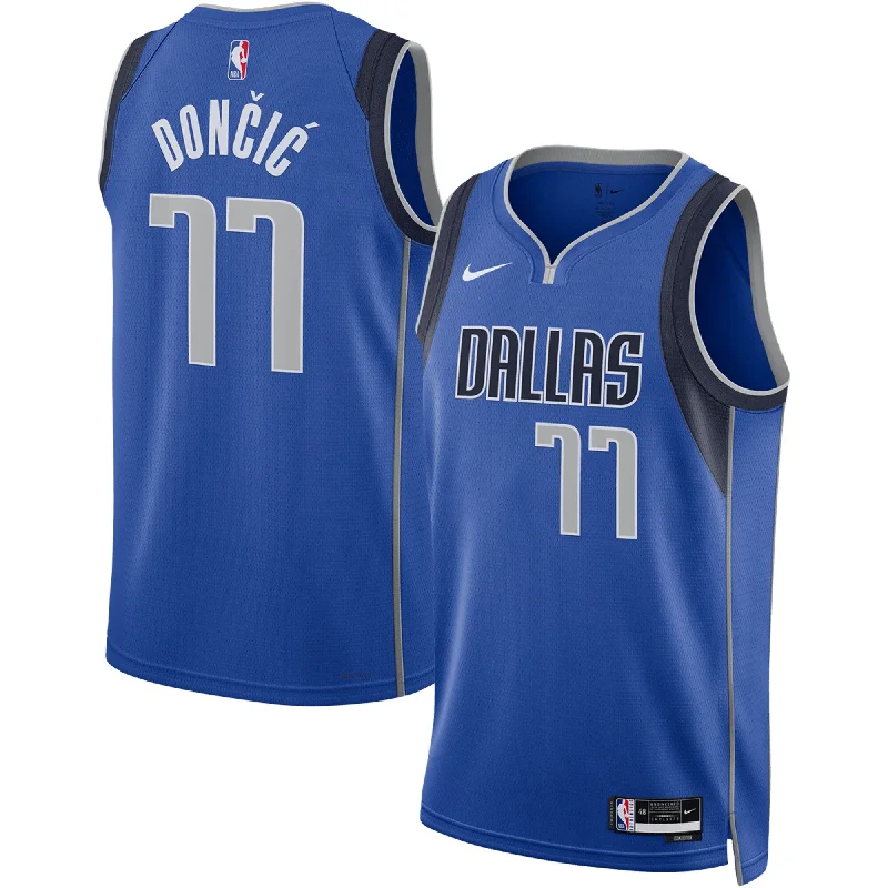 Basketball Jersey For Men-Luka Doncic Dallas Mavericks Unisex Swingman Basketball Jersey - Icon Edition - Blue