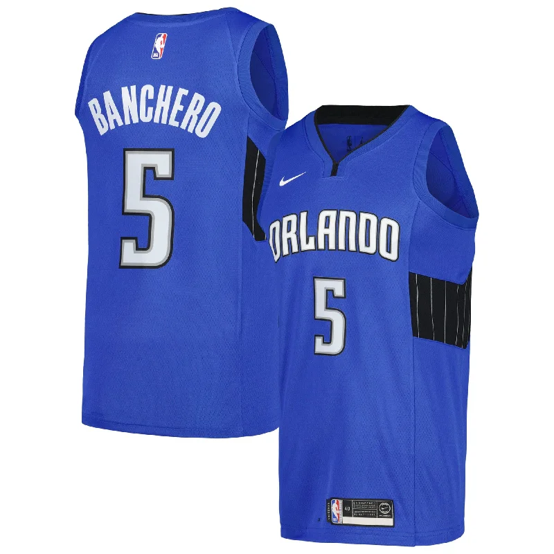 Basketball Jersey For Team Recognition-Paolo Banchero Orlando Magic Swingman Player Basketball Jersey - Statement Edition - Royal