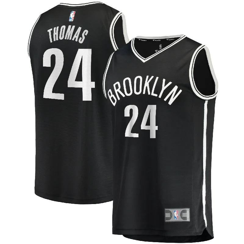 Custom Basketball Jersey For Tournaments-Cam Thomas Brooklyn Nets Branded Fast Break Basketball Jersey - Icon Edition - Black