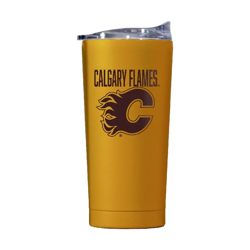 Team Mug For Custom Player Branding-Calgary Flames 20oz Huddle Powder Coat Tumbler