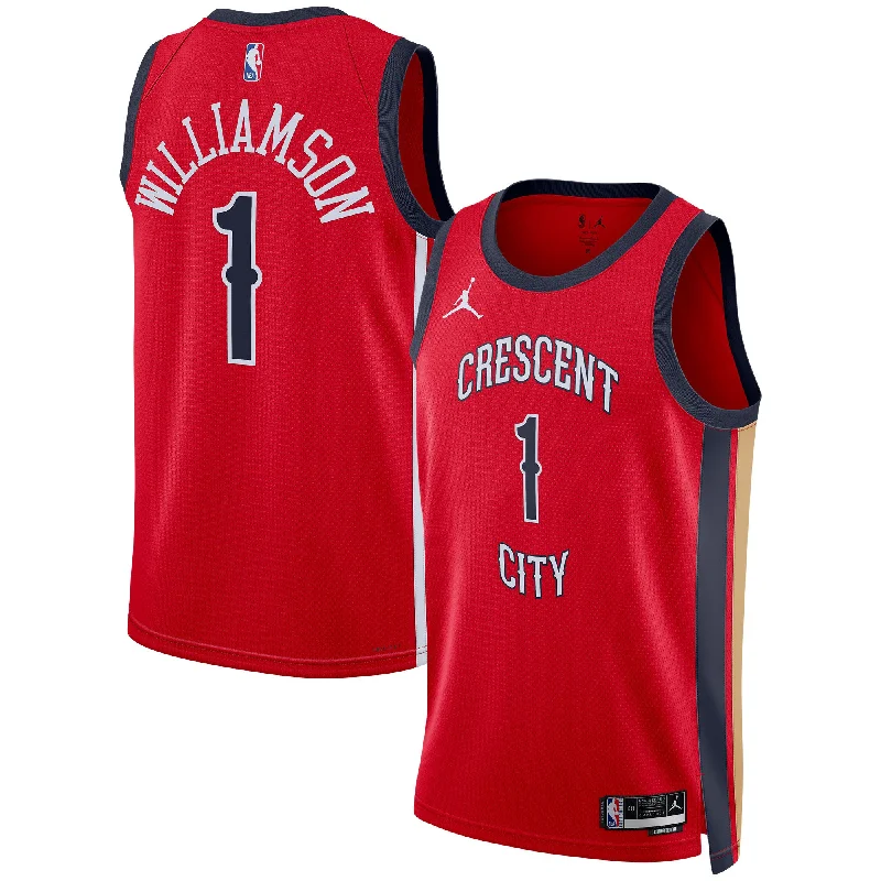 Basketball Jersey With Professional Design Details-Zion Williamson New Orleans Pelicans Jordan Brand Unisex Swingman Basketball Jersey - Statement Edition - Red