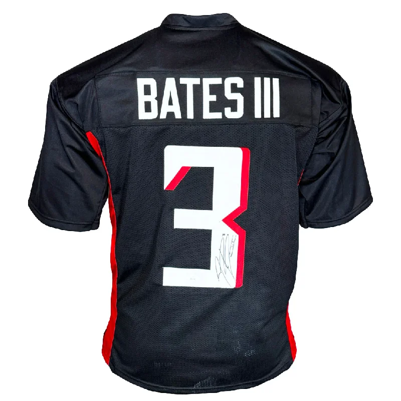 Rugby Jersey For Fan Apparel-Jessie Bates III Signed Atlanta Black Football Jersey (JSA)