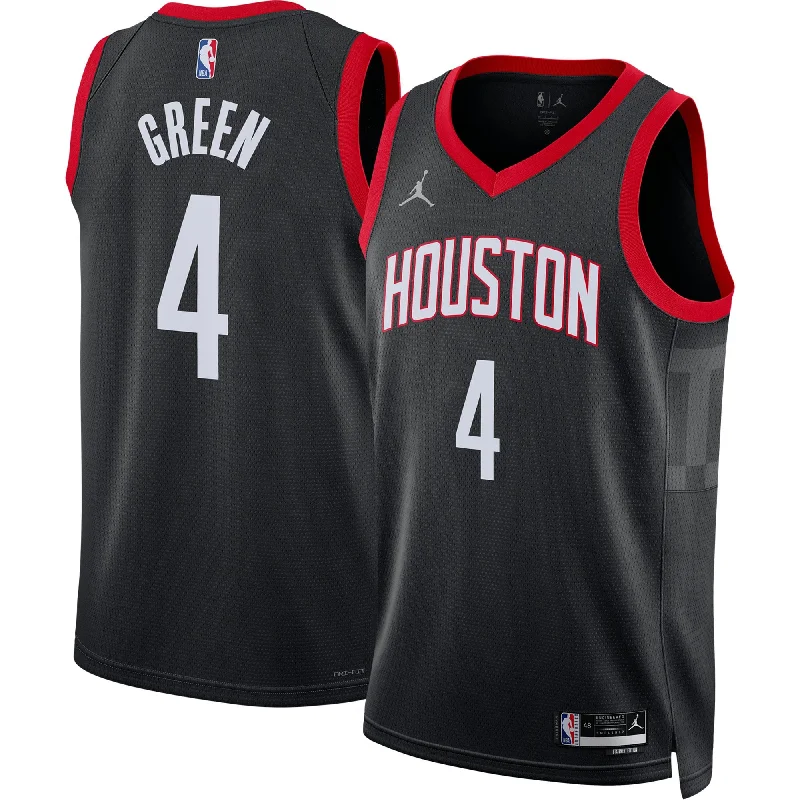 Basketball Jersey For Exclusive Fan Apparel-Jalen Green Houston Rockets Jordan Brand Unisex Swingman Basketball Jersey - Statement Edition - Black