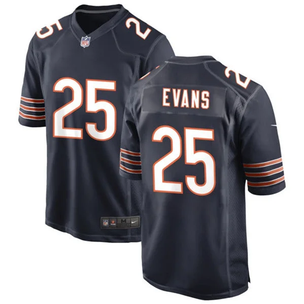 Football Jersey For Exclusive Fan Gear-Men's Chicago Bears #25 Darrynton Evans Navy Football Stitched Game Jersey