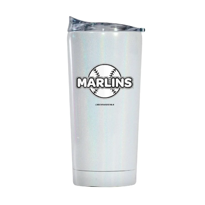 Team Mug For Special Event Fundraising-Miami Marlins 20oz Bubble Iridescent Tumbler