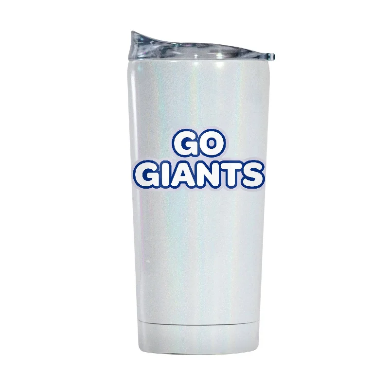 Team Mug For Custom Designs-New York Giants 20oz Bubble Iridescent Tumbler