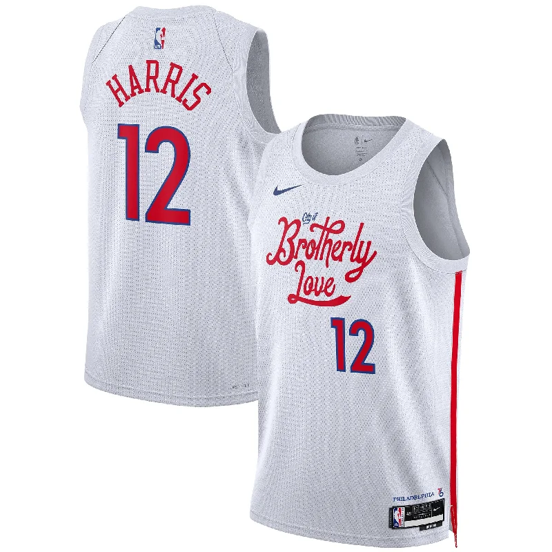 Basketball Jersey For Personalized Fan Apparel-Tobias Harris Philadelphia 76ers Unisex 2022/23 Swingman Basketball Jersey - City Edition - White