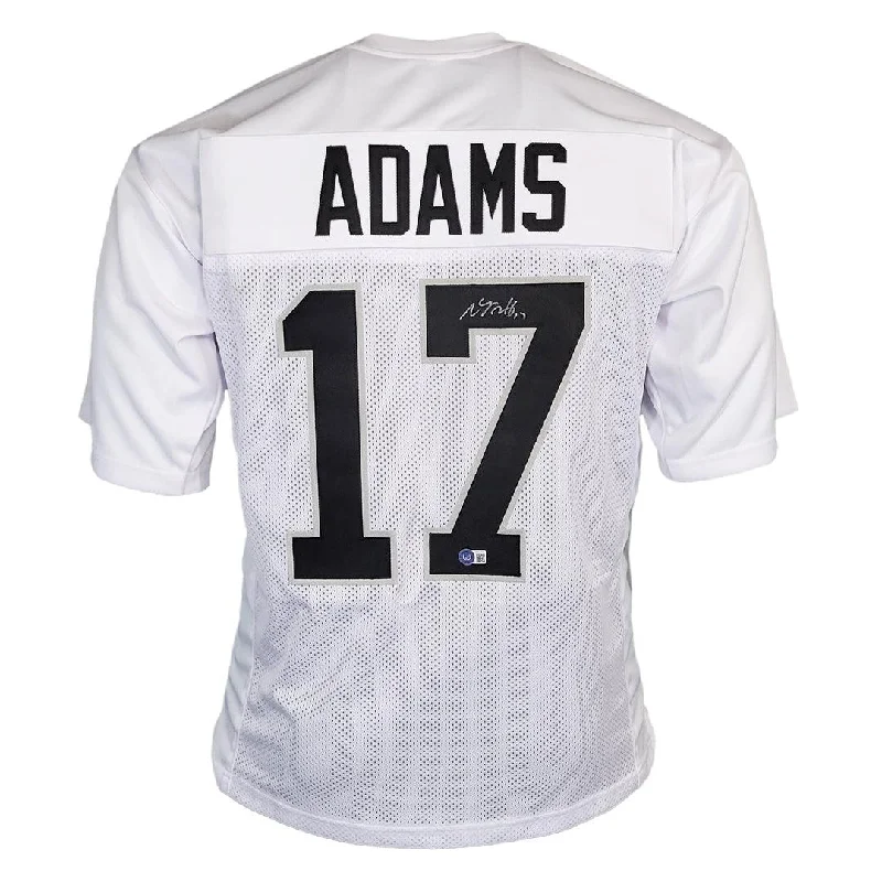 Rugby Jersey For Collector’s Items-Davante Adams Signed Las Vegas White Football Jersey (Beckett)