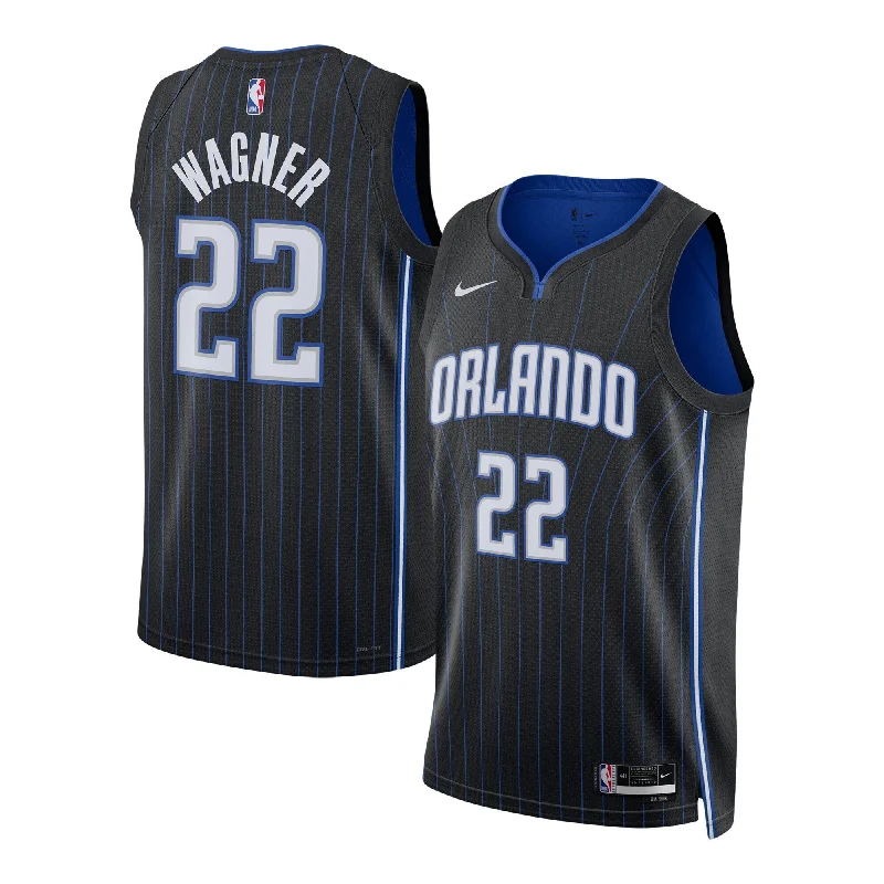 Basketball Jersey With Bold Designs-Franz Wagner Orlando Magic Unisex Swingman Basketball Jersey - Icon Edition - Black