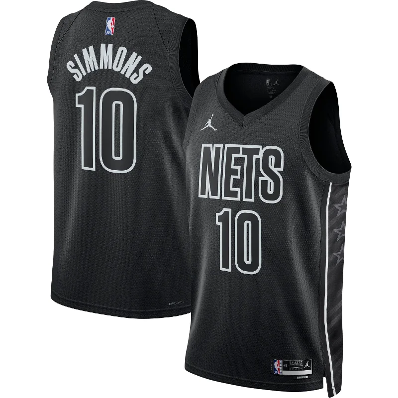 Basketball Jersey For Women-Ben Simmons Brooklyn Nets Jordan Brand Unisex Swingman Basketball Jersey - Statement Edition - Black