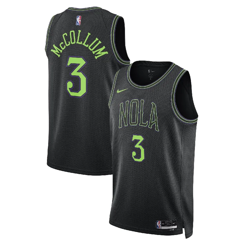 Basketball Jersey For Sports Teams-Cj Mccollum New Orleans Pelicans Unisex 2023/24 Swingman Basketball Jersey - Black - City Edition