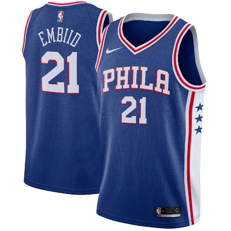 Custom Basketball Jersey For Group Customization-Joel Embiid Philadelphia 76ers Swingman Basketball Jersey Royal - Icon Edition