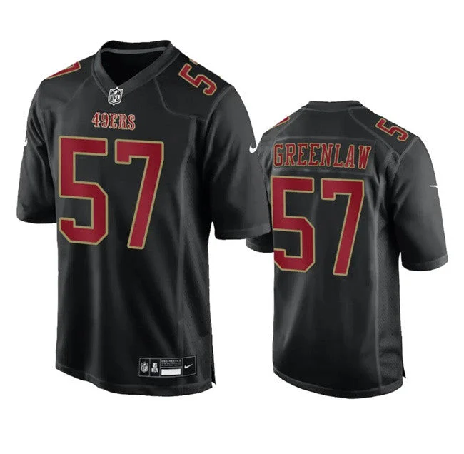 Football Jersey For Group Orders and Bulk Purchases-Men's San Francisco 49ers #57 Dre Greenlaw Black Fashion Limited Football Stitched Game Jersey