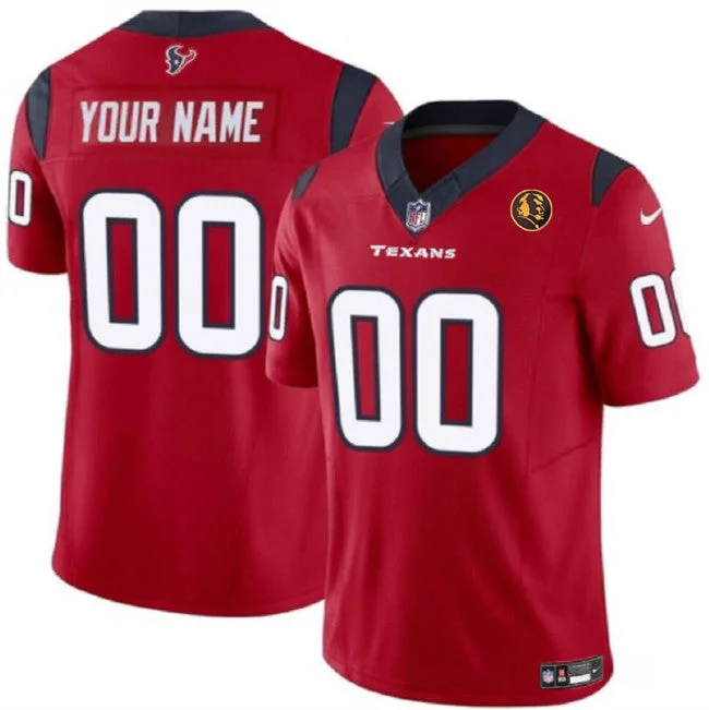 Football Jersey For Women-Men's Houston Texans Active Player Custom Red 2023 F.U.S.E. With John Madden Patch Vapor Limited Football Stitched Jersey