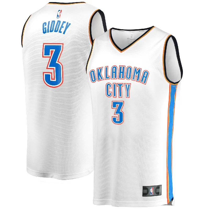 Basketball Jersey For College Teams-Josh Giddey Oklahoma City Thunder Branded Fast Break Basketball Jersey - Association Edition - White