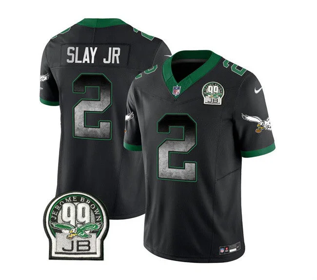 Football Jersey With Special Edition Colors-Men's Philadelphia Eagles #2 Darius Slay JR Black 2023 F.U.S.E. Throwback Vapor Untouchable Limited Football Stitched Jersey