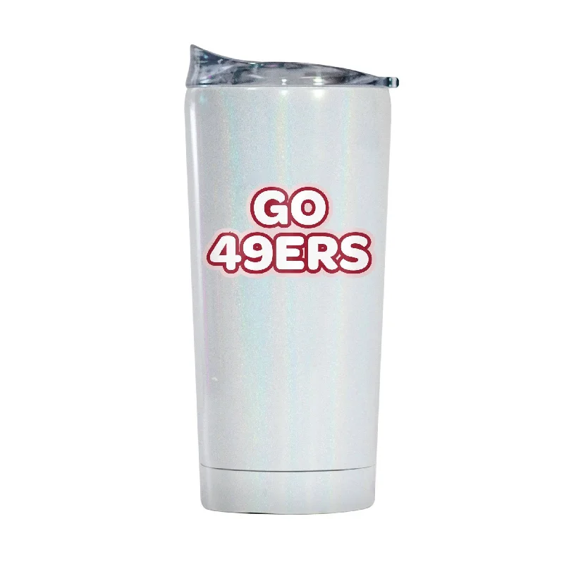 Personalized Team Mug For Fan Clubs-San Francisco 49ers 20oz Bubble Iridescent Tumbler