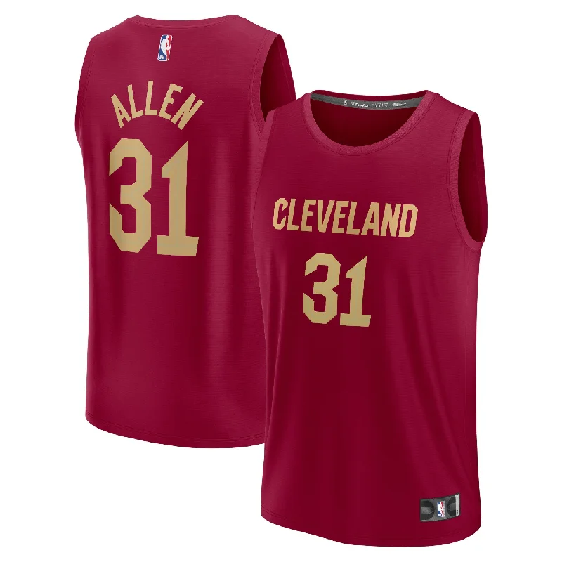 Basketball Jersey For Event Merchandise Collection-Jarrett Allen Cleveland Cavaliers Branded Fast Break Basketball Jersey - Icon Edition - Wine