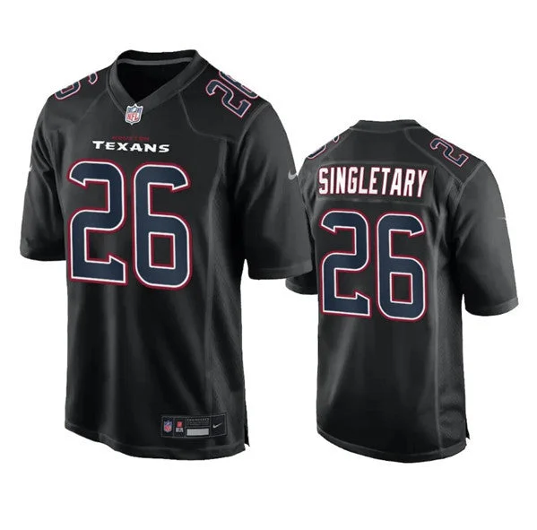 Football Jersey For College Football Fans-Men's Houston Texans #26 Devin Singletary Black Fashion Vapor Untouchable Limited Football Stitched Jersey