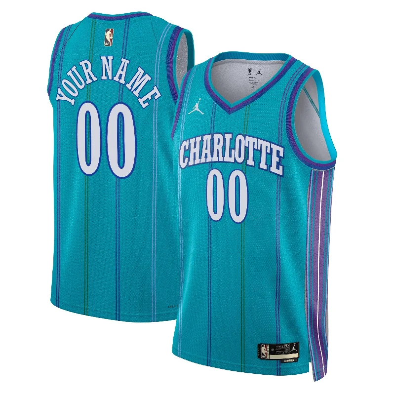 Basketball Jersey For International Fan Apparel-Charlotte Hornets Jordan Brand Unisex 2023/24 Custom Swingman Basketball Jersey - Classic Edition - Teal