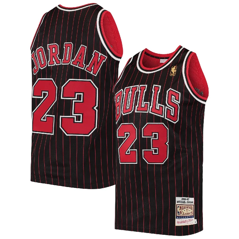 Personalized Basketball Jersey For Customized Gifts-Michael Jordan Chicago Bulls 1996/97 Hardwood Classics Basketball Jersey - Black