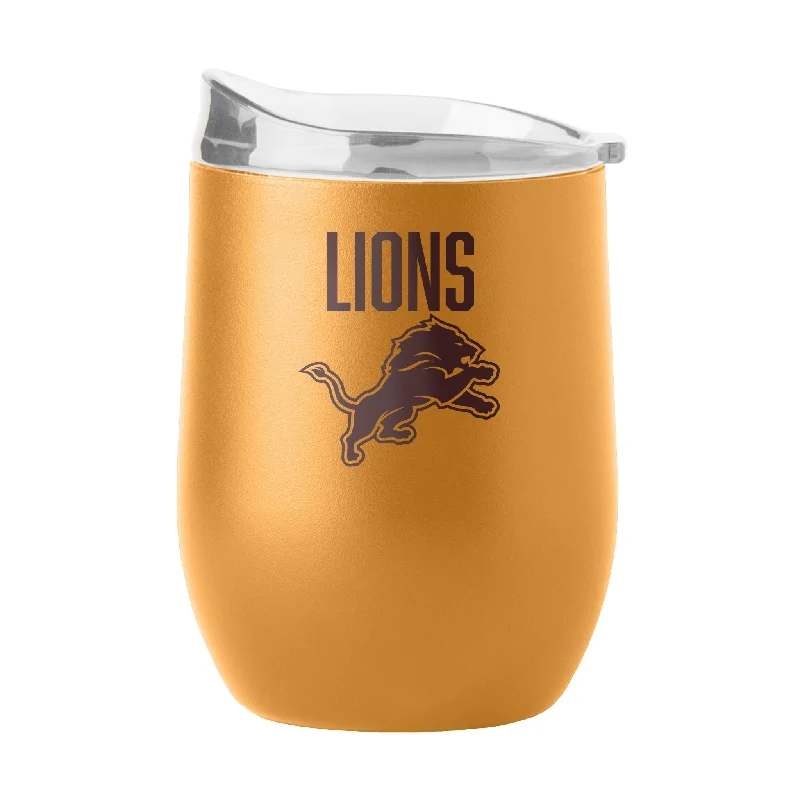 Personalized Mug For Teams-Detroit Lions 16oz Huddle Powder Coat Curved Beverage