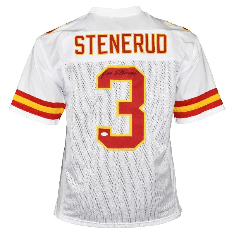 Rugby Jersey With Special Edition Patterns-Jan Stenerud Signed Kansas City Pro White Football Jersey (JSA)