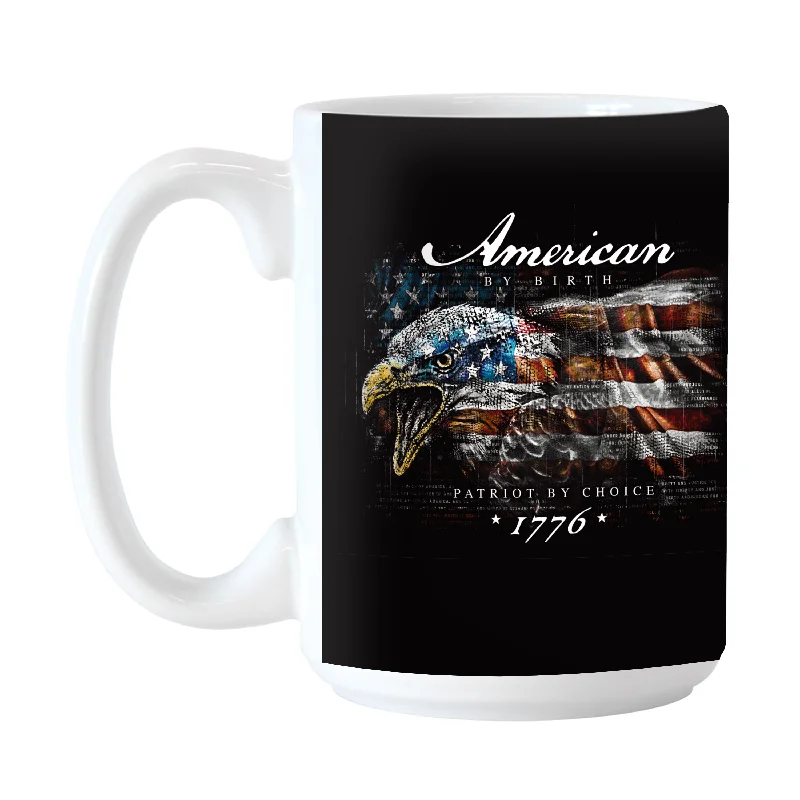 Team Mug With Embroidered Logo-American by Birth Eagle 15oz Sublimated Mug