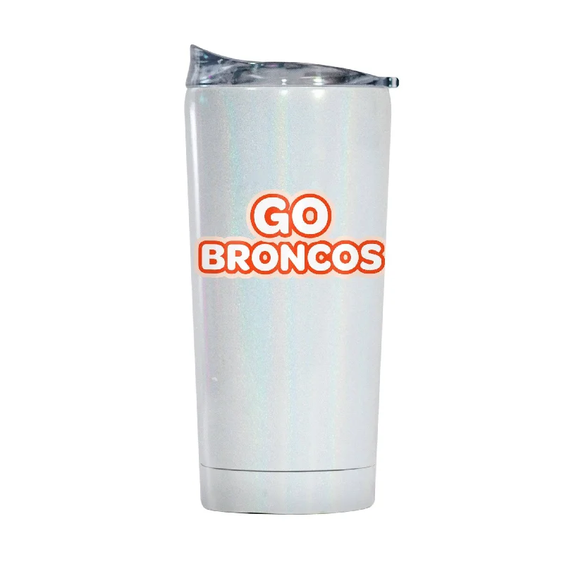 Team Mug For Team Recognition Gifts-Denver Broncos 20oz Bubble Iridescent Tumbler