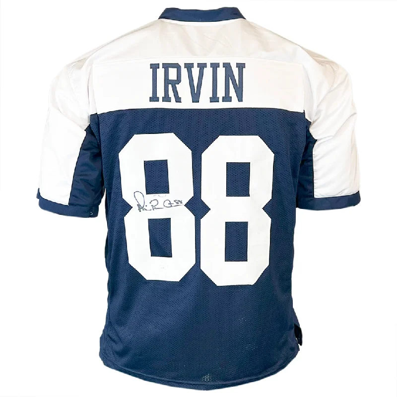 Rugby Jersey For Alumni Apparel-Michael Irvin Signed Dallas Thanksgiving Football Jersey (JSA)