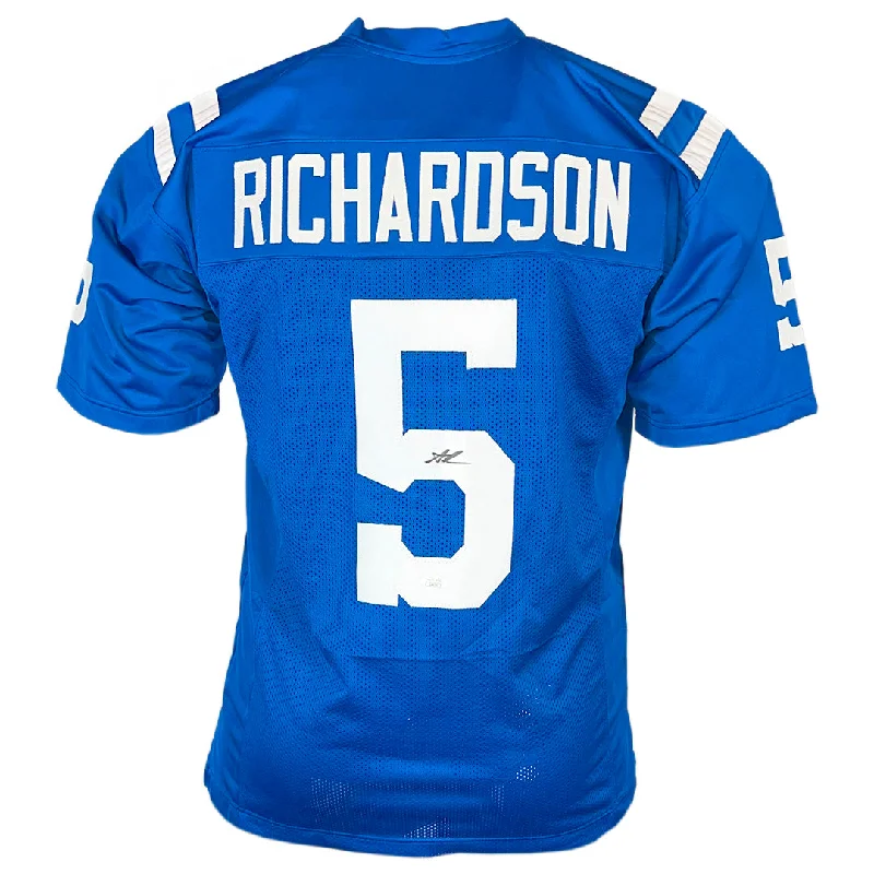 Rugby Jersey For Local Teams-Anthony Richardson Signed Indianapolis Blue Football Jersey (JSA)