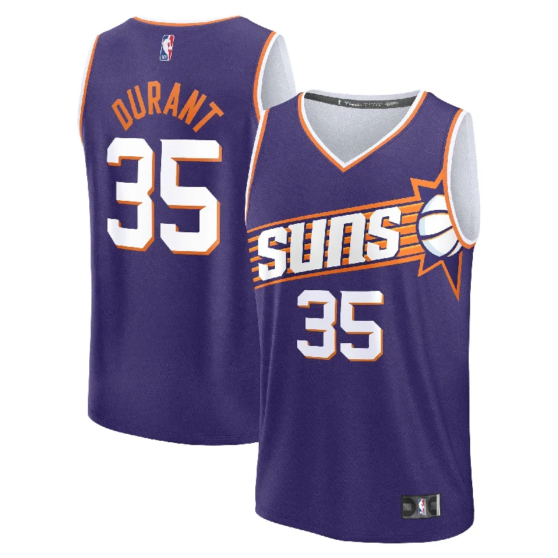 Basketball Jersey For Event-Specific Branding-Kevin Durant Phoenix Suns Branded Fast Break Player Basketball Jersey - Icon Edition - Purple